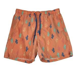 Ingear Swim Swim Shorts Trunks Cactus 5" Inseam Built In Briefs Medium 32/34